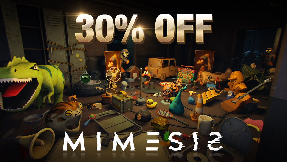 MimesisJPN's tweet photo. ✨今なら『MIMESIS』が30%OFF✨

「物流センターモード」のアップデートを記念して、期間限定セールを開催中です🛒

連休中はお友達と新モードに挑戦してみてはいかがでしょうか？👥🎮
お得に遊べるこの機会をお見逃しなく‼️

🗓️ 9/18(金) 16:00 ～ 9/25(金) 16:00

🔽ご購入はこちら
https://t.co/nAFsFWVhk8

#MIMESIS