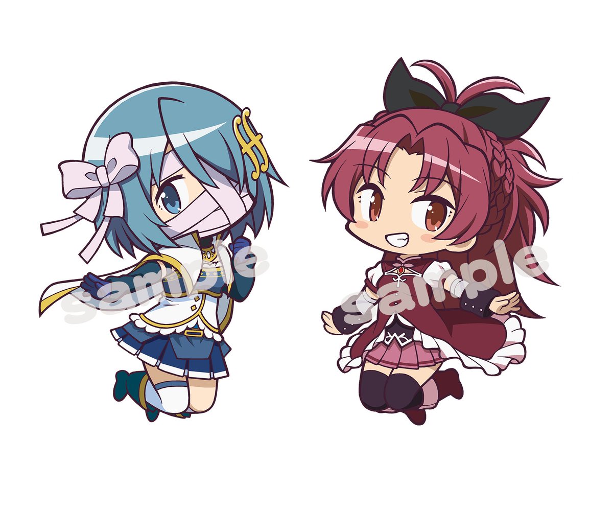 Getchunchi's tweet photo. プリレコ17で頒布する新作アクキー用に描いたイラストなります✨
廻天のさやかと杏子、マギレコの天音姉妹です！
#プリレコ17 https://t.co/o04JWWm2UK