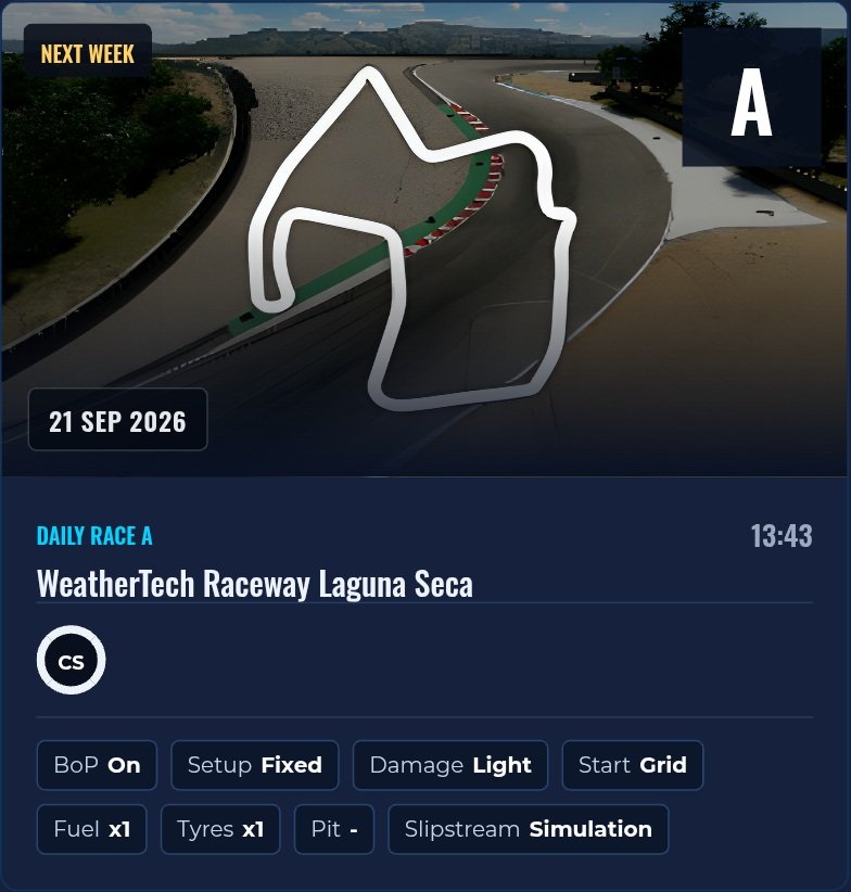 HungaryRace's tweet photo. GT7 New Daily Races
(21/9/2026)

https://t.co/MODWfGLscI https://t.co/9RklYU9rRR