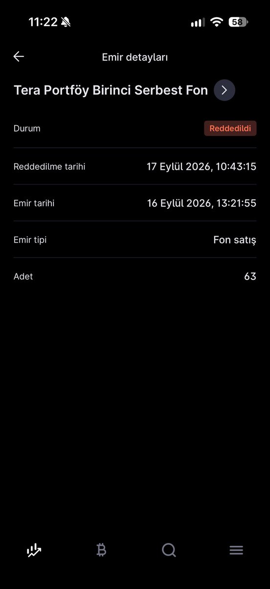 fitpicklerick's tweet photo. Bazı kurumlar, 16-17/09/2026 saat 13:30 öncesinde verilen satış emirlerini sistemlerine almasına rağmen bu emirler sonradan iptal edilmiş veya TEFAS’a iletilememiştir.

Yatırımcı mağduriyetinin önlenmesi adına SPK’nın bu konuda net bilgilendirme yapması gerekmektedir.

@spkgovtr https://t.co/Qc8DmYJYtp