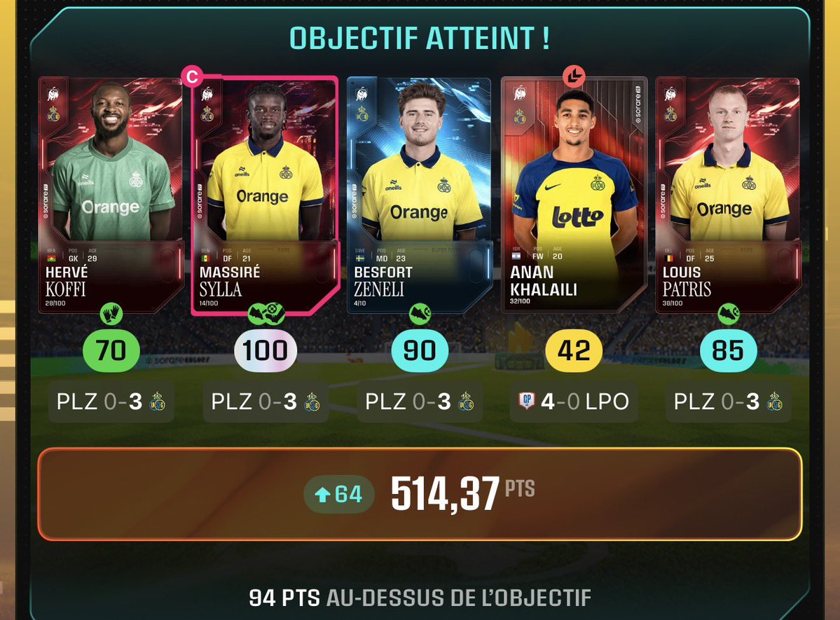 QTNSorare's tweet photo. UNION BOYS ! 🟡🔵
Ils sont bcp trop chaud dans ce début de saison ! 🔥
Sylla my goat 💯
#Sorare #JPL #ProLeague https://t.co/XJvYc8LoTh