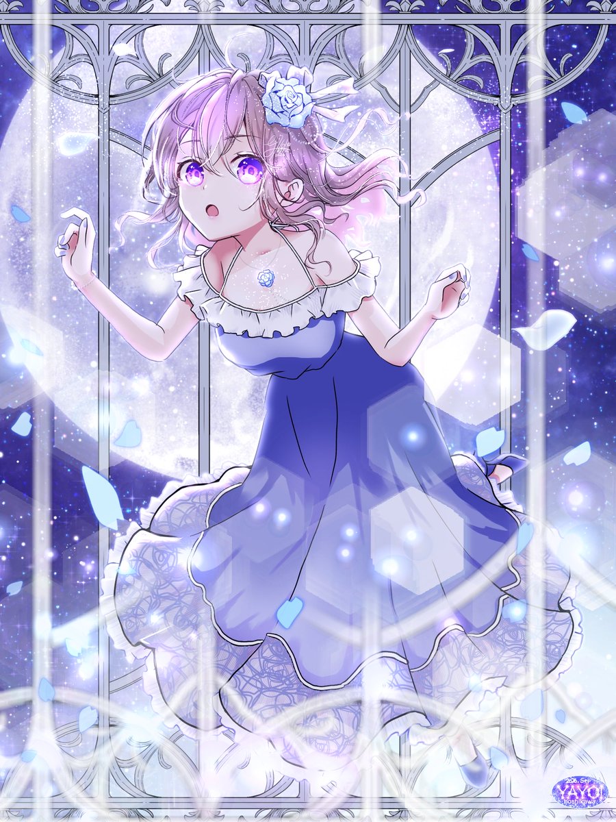hoshikawayayoi's tweet photo. 💜月光の檻
十五夜は25日🌕
月に引かれてふわふわ〜

こちらにもアップしてます✨
https://t.co/UfkjgV6K3t

#AI4106 #ibispaint #イラスト https://t.co/02dztgvbdx