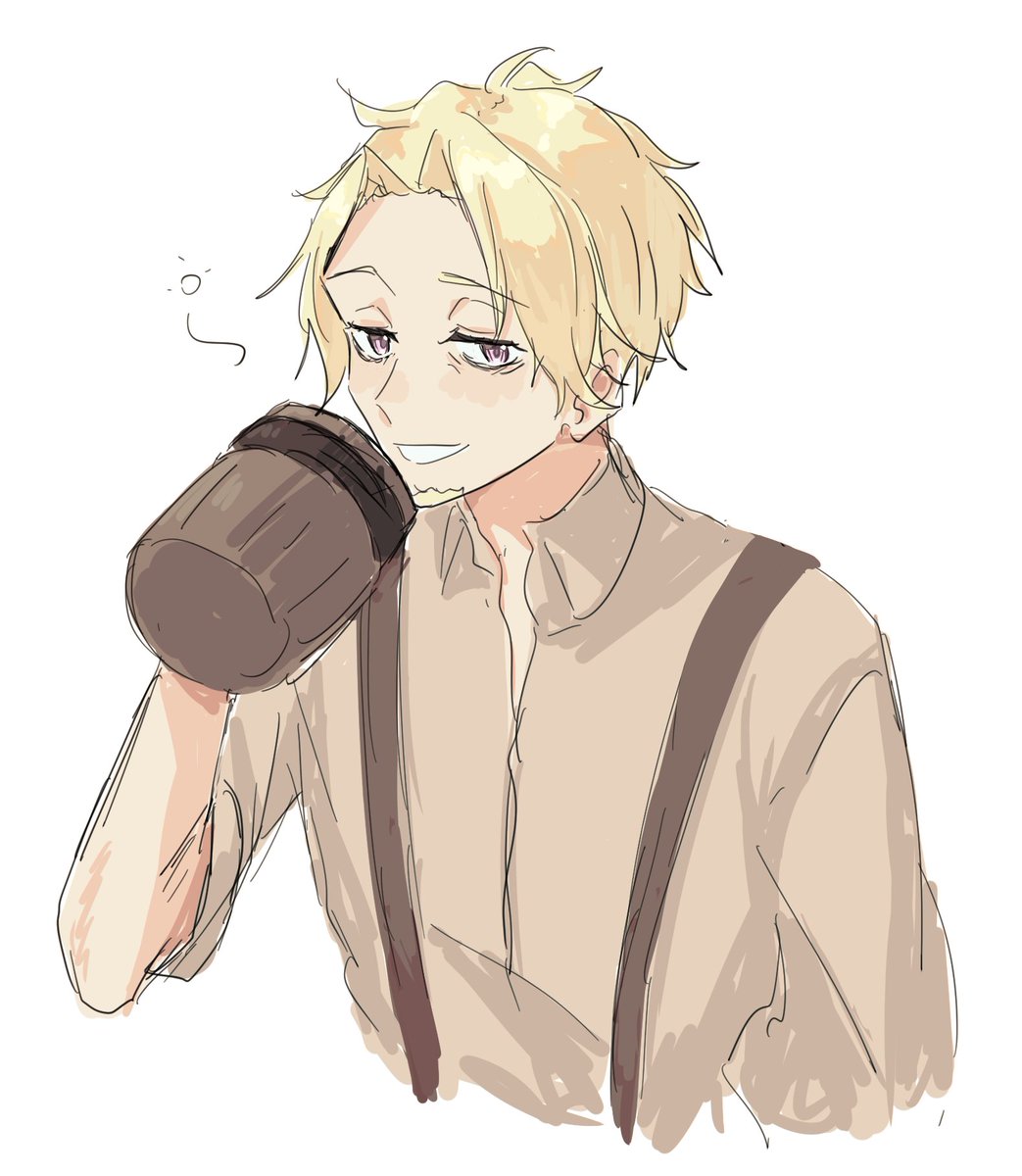 Jijiwodayo's tweet photo. 金髪サスペンダー酒飲みおじさんらくがき
#oc https://t.co/t7sPKA9mK7