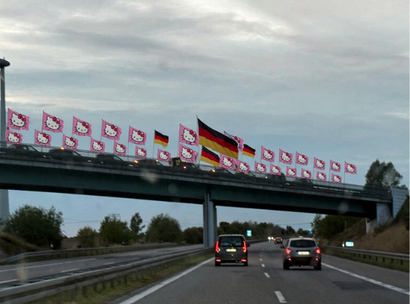 andi_stuten's tweet photo. Haut von Gans 😍 Gerade auf der A20 in Mecklenburg-Vorpommern. Ich bin so stolz auf Hello Kitty, so stolz auf Deutschland! Ich hatte Tränen in den Augen und beide Hände auf den Hoden, als ich unter dieser Brücke durchgefahren bin! Danke! 📷📷📷📷🏴‍☠️📷💘💕🏴‍☠️ https://t.co/8FEqaL4Ehr