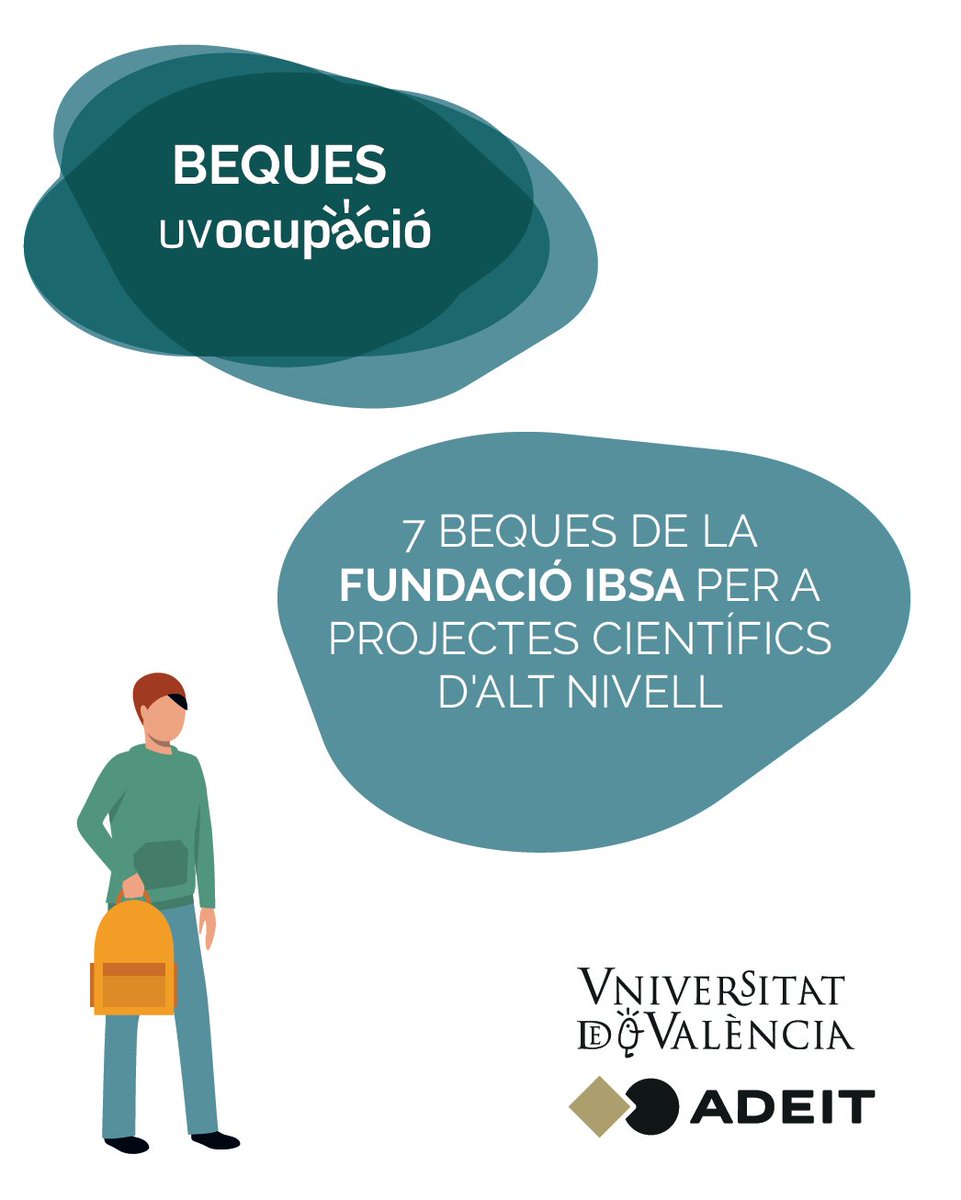 UVocupacio's tweet photo. Nou divendres, noves beques 🚀 #UVocupació · @UV_EG @ADEITUV

🔷 Beques @FUniversia 2026-27 per a persones amb discapacitat
📆 Fins al 28/9
🔗https://t.co/WzpWxmCozG
 
🔷 Beques IBSA Iberia per a projectes científics d'alt nivell
📆 Fins al 31/1
🔗https://t.co/QraCgzRAIp https://t.co/lDDff6eogH
