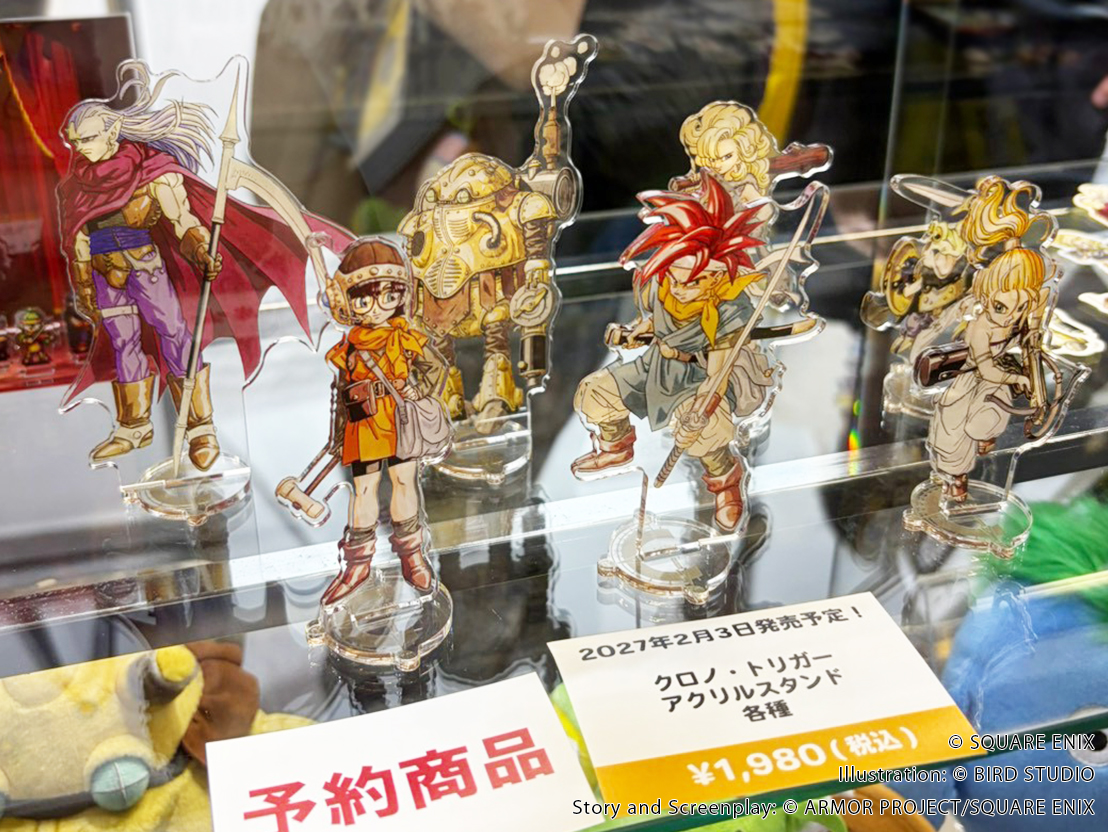 SQEX_eSTORE's tweet photo. 🎮「#TGS2026」会場でサンプル展示中🕹️
『#クロノトリガー』のアクリルスタンドが展示中です。
飾りやすいサイズ感で、デスクや本棚などお好きな場所に飾ってお楽しみいただけます。「クロノ」「マール」「ルッカ」「魔王」「ロボ」「エイラ」「カエル」をラインナップ。
https://t.co/POXpVW2ZIF https://t.co/eGb6G9haiu
