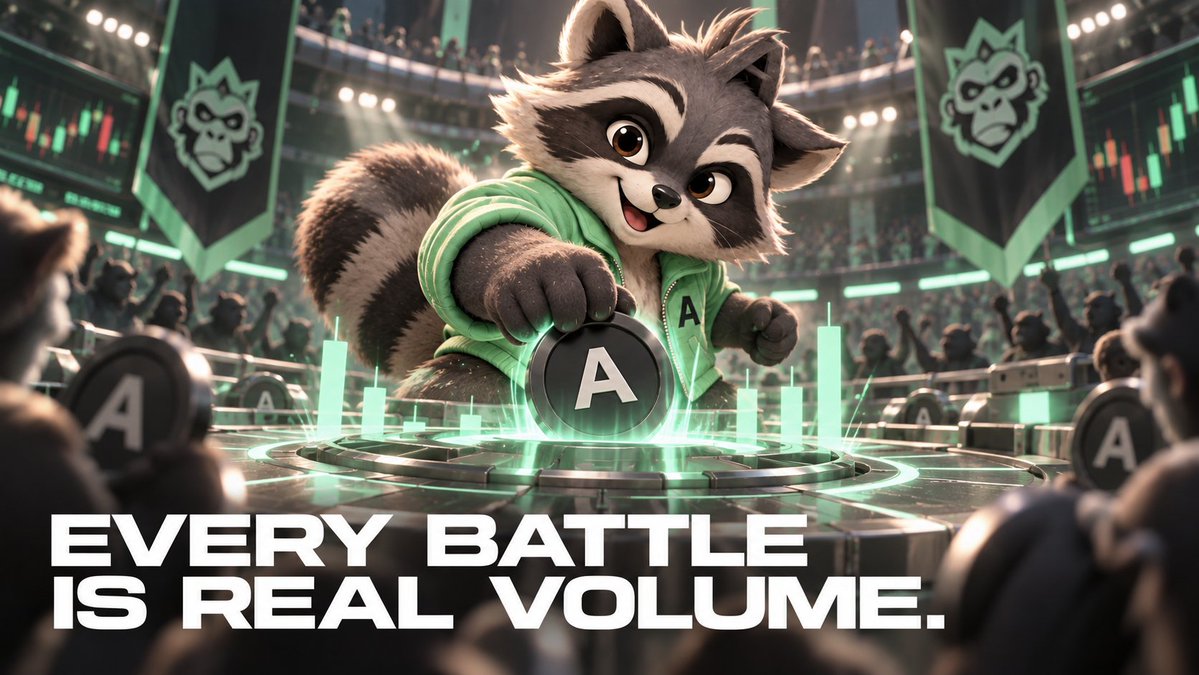 ashcapxyz's tweet photo. Every battle is real volume.

Ape Arena is built around actual DEX trading, not simulated PnL. When traders battle, they trade ASH from their own wallets and the result is determined by real market performance.

That means every matchup does more than decide a winner. It creates trading activity, generates fees, and adds another verified result to the trader’s record.

Competition becomes market activity.