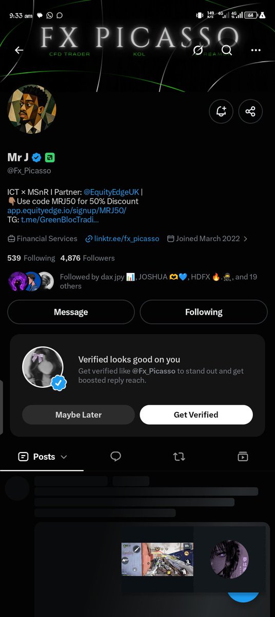 Amakathetrader's tweet photo. @Fx_Picasso @Danieltrades @berkayglife @EquityEdgeUK @Mikecheta1 @Just_Kizzyfx Done all .
7 https://t.co/0zP9a4MFj4