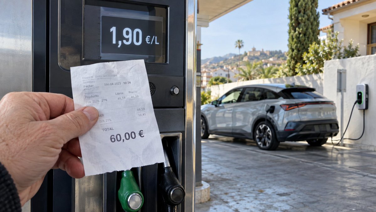 QuantumDani_'s tweet photo. Hoy en las rrss he visto fotos de facturas de gasolineras: 60 € por veintipico litros. Una locura.

Gasolina a 1,90 €/litro.

El coste es uno de los grandes drivers de la electrificación. Y en España, más todavía. Incluso puede salirte "gratis".

¿A partir de cuántos kilómetros podría salirte “gratis” un coche eléctrico? 🧵