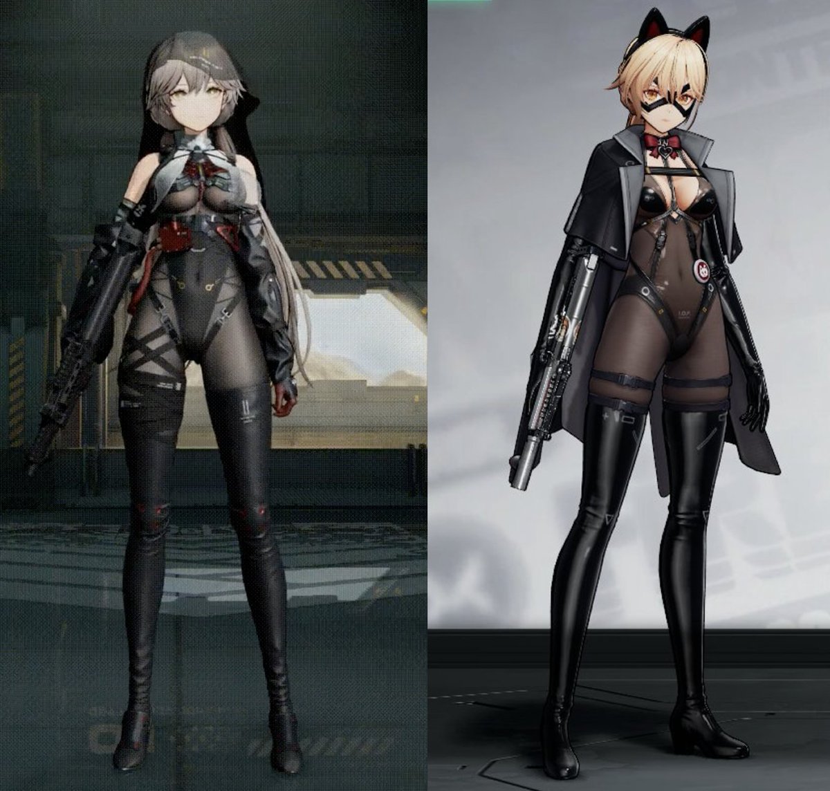 nanasi_RPG's tweet photo. ﾊｧﾝ抗仮面が出た当初は「グローザがこんなぶっ飛んだ服着る訳ねーだろw」的なイジられ方をされてたけど

昔の記憶を持ってるOTs-14が似たようなファッションセンスなので、昔はこういう服が好きだったんだろうと言う謎の合理性が生まれてしまった https://t.co/1sajzNxBBG