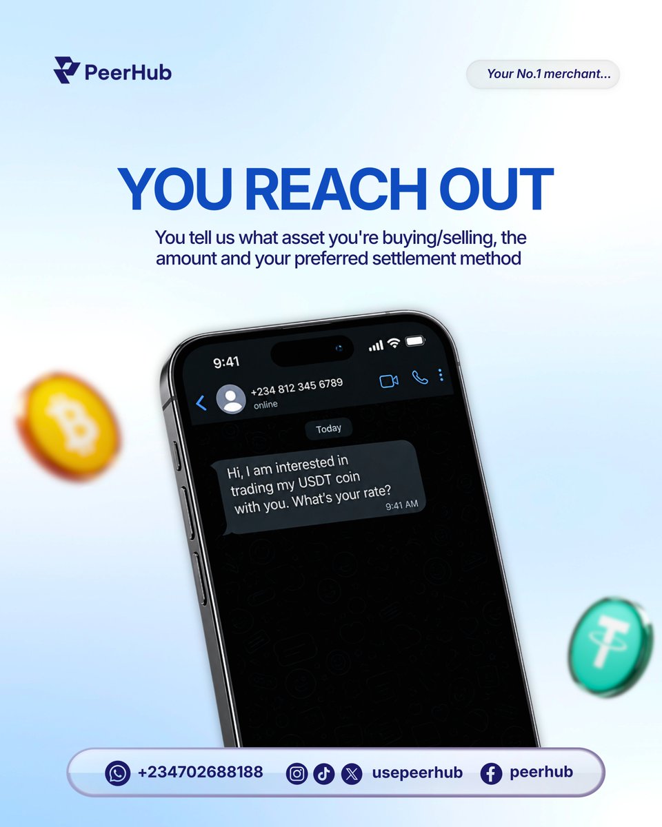 usePeerHub's tweet photo. A $50K OTC trade is not “send first, sort later.”It’s a process. 

You reach out.
We quote.
Both sides confirm the details.

No assumptions. No rush.Swipe to see how it actually works.
#OTC #Crypto #PeerHub https://t.co/zqyEvuu4D8