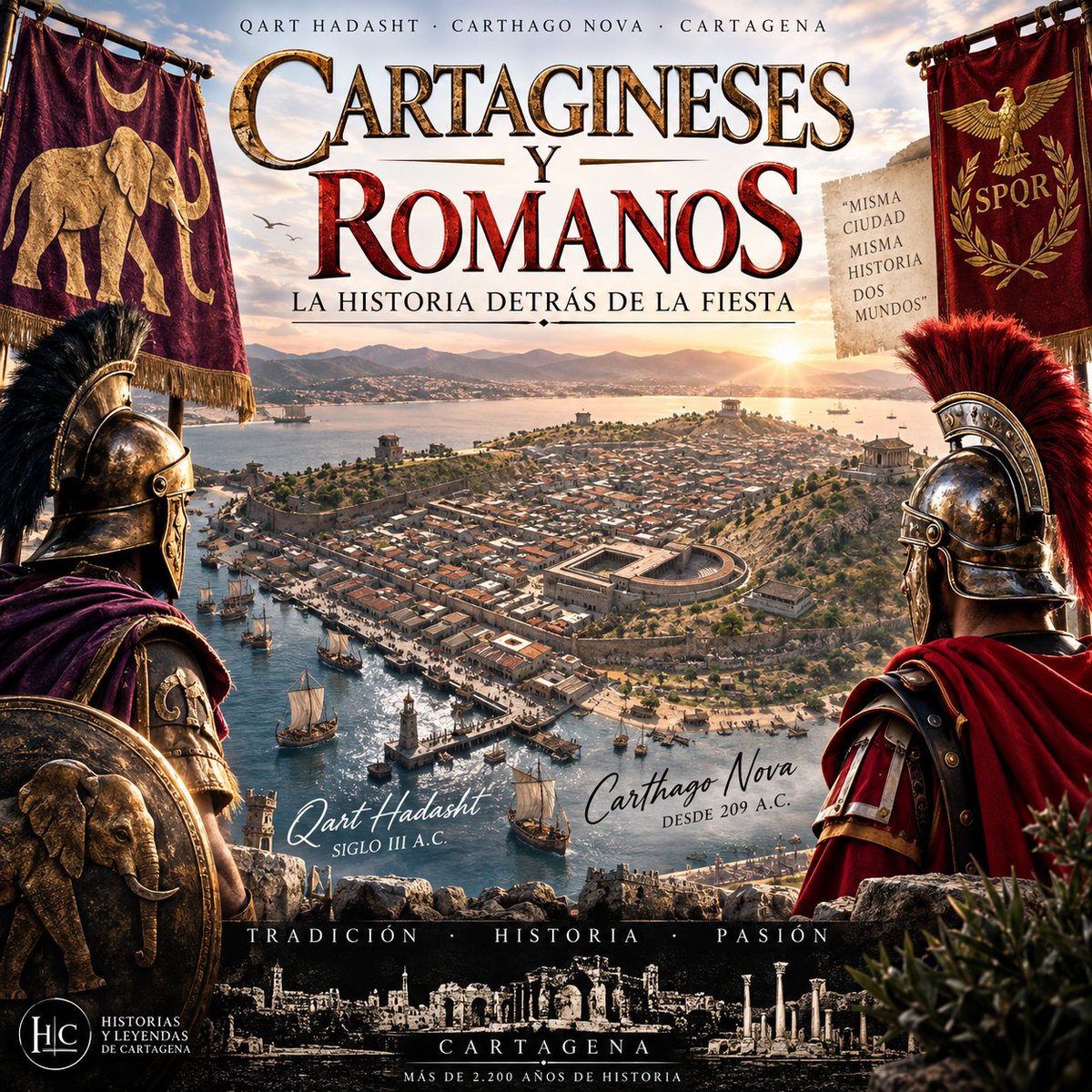HyLdCT's tweet photo. 🧐⚔️ Cartagineses y Romanos: la historia detrás de la fiesta

Cada septiembre Cartagena vuelve la mirada hacia uno de los episodios más importantes de su historia: el enfrentamiento entre Cartago y Roma durante la Segunda Guerra Púnica.

Pero detrás de los trajes, campamentos, desfiles y batallas que vemos estos días existe una historia ocurrida hace más de 2.200 años.

En el siglo III a. C., los cartagineses establecieron en la actual Cartagena Qart Hadasht, «Ciudad Nueva». Bajo los Bárquidas se convirtió en uno de los principales centros cartagineses de la península ibérica: una ciudad fortificada, puerto militar, almacén de armas y víveres y base de operaciones de sus ejércitos.

Su importancia no era casual. Su magnífico puerto, sus defensas naturales y la riqueza minera de su entorno hacían de Cartagena un enclave estratégico excepcional.

Desde aquí se relaciona la tradición histórica de la ciudad con Aníbal Barca y la gran guerra contra Roma. Pero en el año 209 a. C., Publio Cornelio Escipión consiguió conquistar Qart Hadasht.

Cartagena entraba entonces en una nueva etapa de su historia: comenzaba el camino de la futura Carthago Nova.

Más de dos milenios después, Cartagena sigue recordando aquellos acontecimientos.

Durante estos días no solo comienza una fiesta.

Cartagena vuelve a representar uno de los capítulos que cambiaron para siempre su historia.

#Cartagena #HistoriaDeCartagena #CarthaginesesYRomanos #QartHadasht #HistoriaAntigua