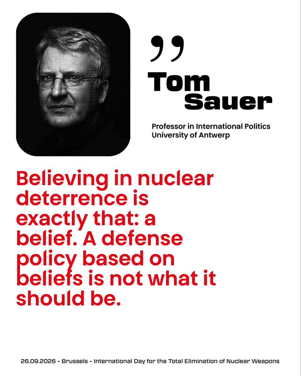 nonukesbe's tweet photo. One of our speakers on 26.09 in Brussels : Tom Sauer (Professor in International Politics, University of Antwerp)

(Photo credits: Selina De Maeyer)

Brussels • International Day for the Total Elimination of Nuclear Weapons

📝 Registrations: https://t.co/uEFBy3HVd4 https://t.co/6IKsSM4k5Y