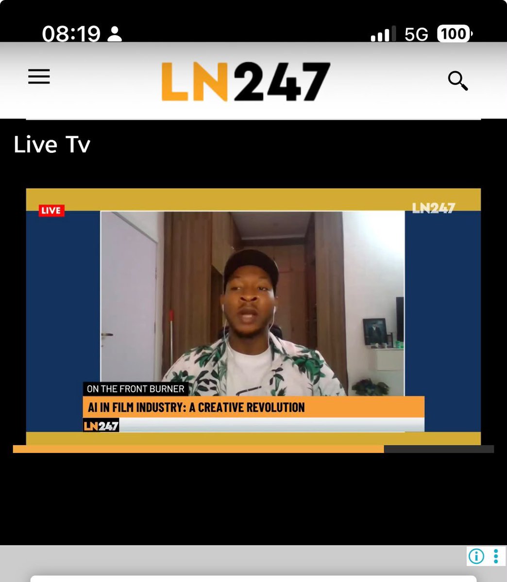 itzdozie's tweet photo. Just wrapped up a TV interview talking about AI, movie production and motion design. 

That was fun.. https://t.co/7mznpnxrB3