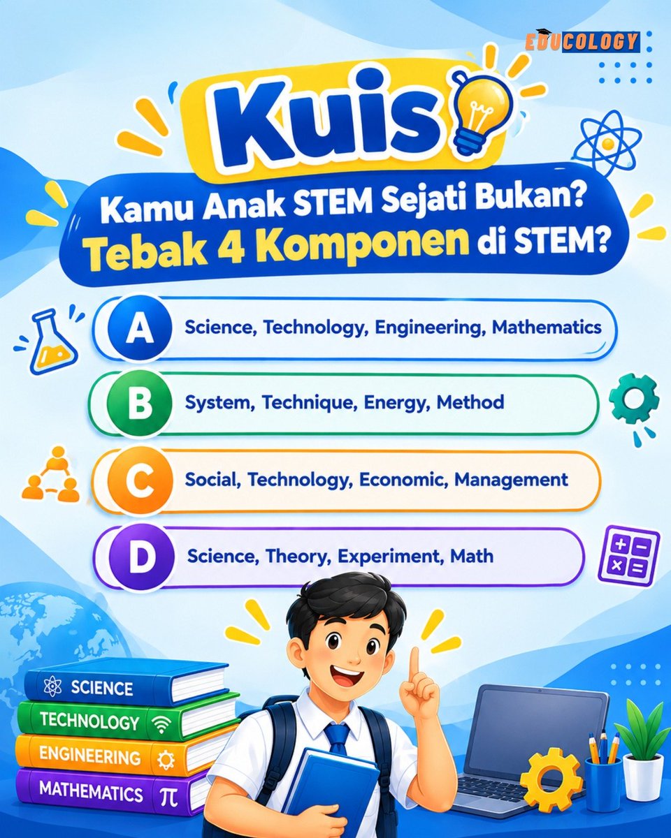 educology_id's tweet photo. EDUCOLOGY QUIZ HADIR LAGI 🥳🥳🥳

Yuk, cek rulesnya👇
1. Wajib follow seluruh sosmed Educology (Instagram, Twitter, Facebook, Tiktok)
2. Like, share, dan komen sebanyak-banyaknya pada postingan @educology_id (MinEdu akan pantau)

#infokuis #kuisberhadiah #giveaway #giveawayindo https://t.co/LZFkhoJ1X4
