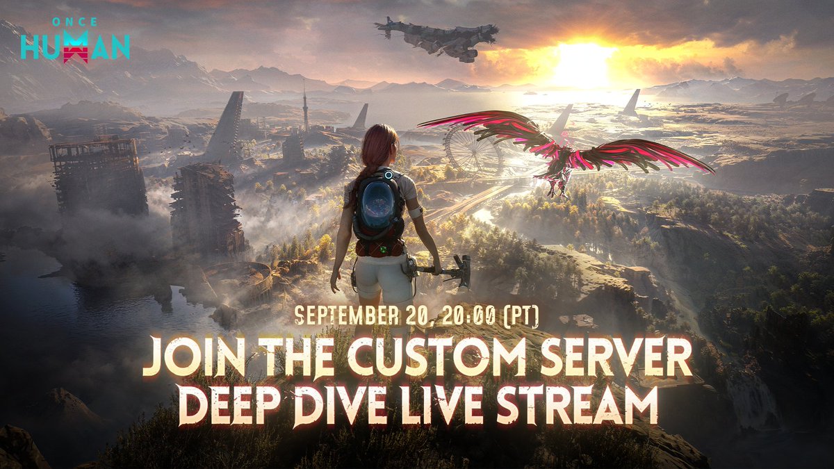 OnceHuman_'s tweet photo. 📣 Custom Server Deep Dive Live Stream | September 20, 8:00 PM PT

Metas, tune in to chat with the dev team, get your questions answered live, and grab free reward codes! What we’ll cover:
- Custom Server Basic info and setup
- Questions gathered from you and other FAQ
- Live chat Q&A

💭Drop your questions in the comments ahead of time, and we’ll pick some of the most popular ones to answer during the livestream.
🔗 Watch live: https://t.co/ieEZ87KLzc

#OnceHuman #OHCustomServer