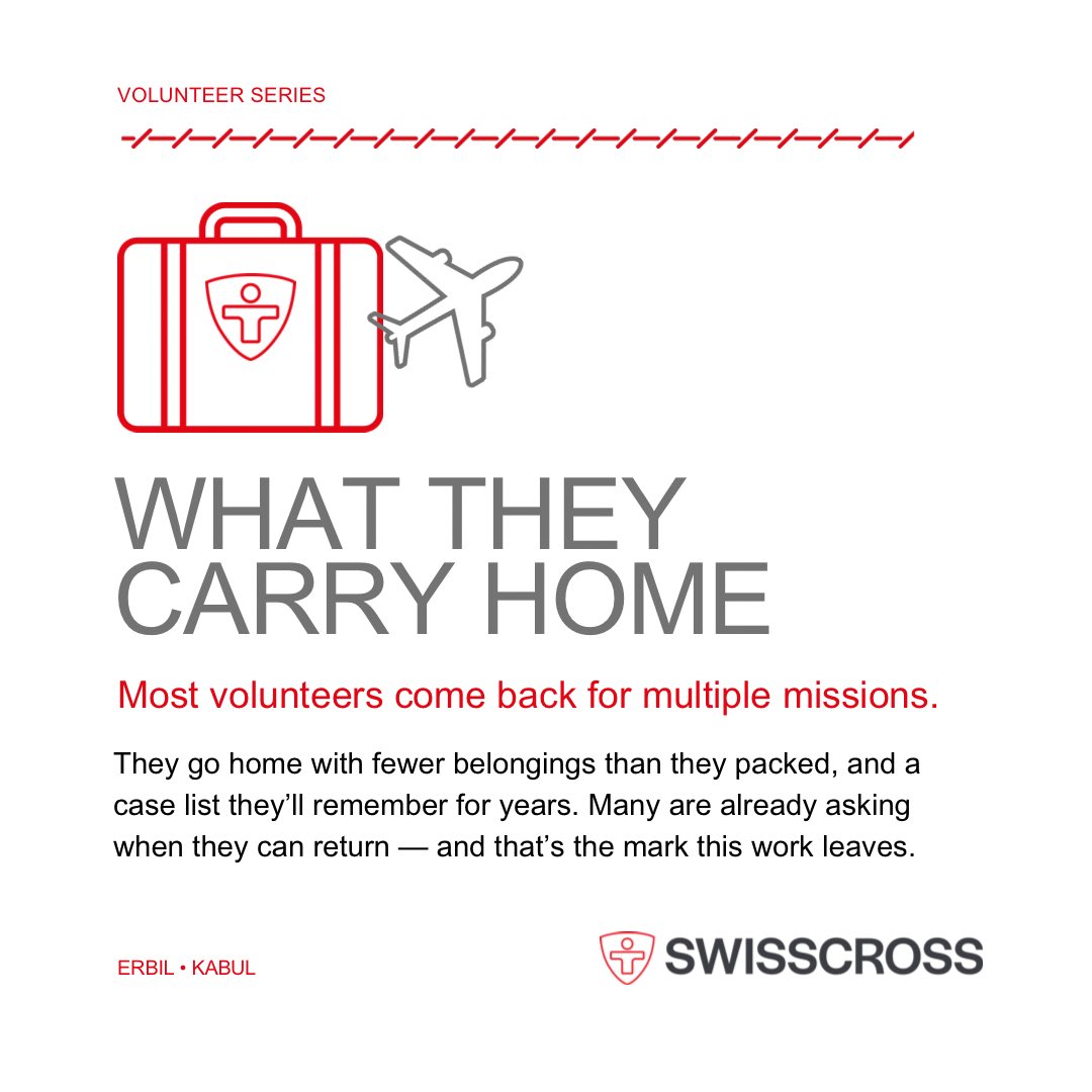SWISSCROSS's tweet photo. Behind every mission: a surgeon who said yes, a local team learning side by side, and volunteers already planning their return. That’s the Swisscross team.
#humanitariansurgery #Erbil #Kabul #capacitybuilding https://t.co/6JJYI4jSUj