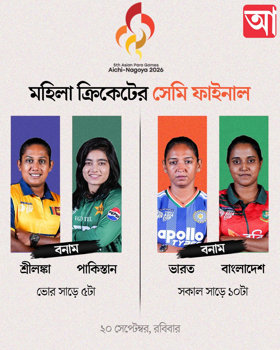MyAnandaBazar's tweet photo. এশিয়া কাপের পর লড়াই এ বার এশিয়ান গেমসে সেরা হওয়ার। ভারতের বিরুদ্ধে বদলা নিতে পারবে বাংলাদেশ? না কি ফের হবে একপেশে লড়াই? জেনে নিন কবে, কখন ম্যাচ
#AsianGames #INDvsBAN #SLvsPAK https://t.co/dSCdnvHtpr