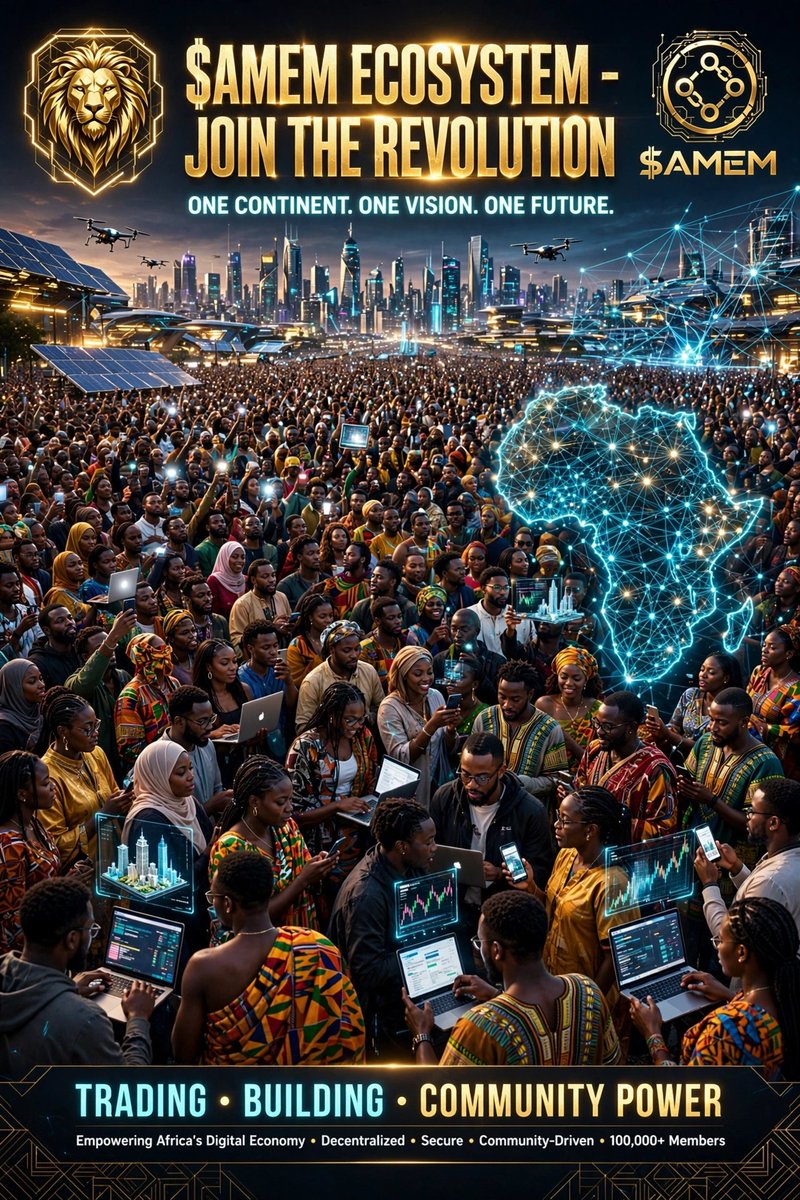 PPromise32272's tweet photo. This shows exactly what $AMEM is becoming not 100 people, but THOUSANDS

A continent connected by phones, laptops, and one vision.

10,000+ STRONG AND GROWING
AFRICAN ROOTS. COMMUNITY DRIVEN

Ca | $AMEM | BSC 0x0B9237Fc2D9b2bA19023ddBCCF0Dd649092bb649

 JOIN THE PRIDE https://t.co/SJsmtqSJyY