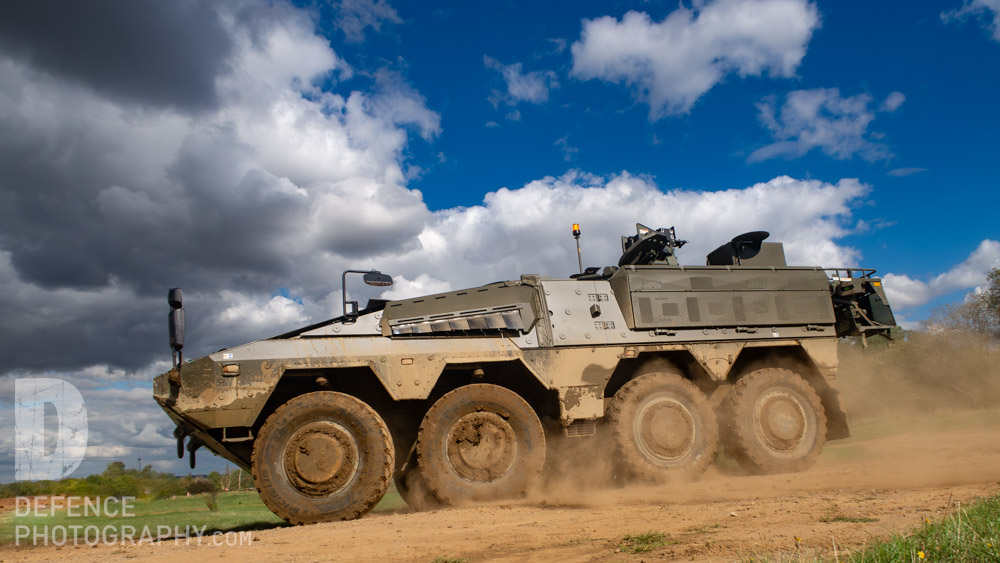 DefencePhoto's tweet photo. Boxer: the most popular vehicle at the mobility display #DVD26 #DVD2026 @dvd_event @WFEL_bridges @RH_BAES_Land https://t.co/hHK1aOKT4h