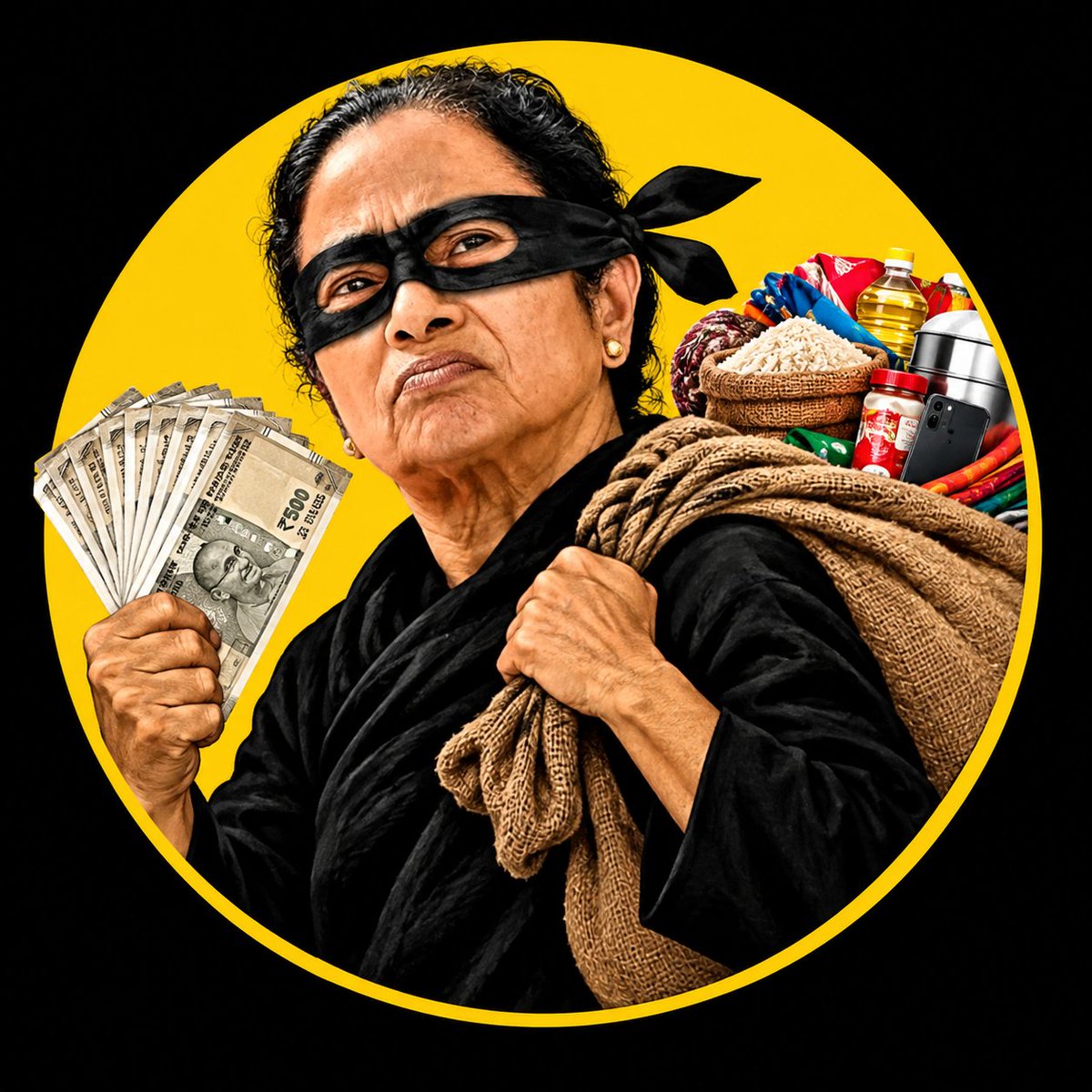 HistMathura's tweet photo. @me_locket New symbol of TMC (Thief Mamata League)😀 https://t.co/3FrdwEboJu