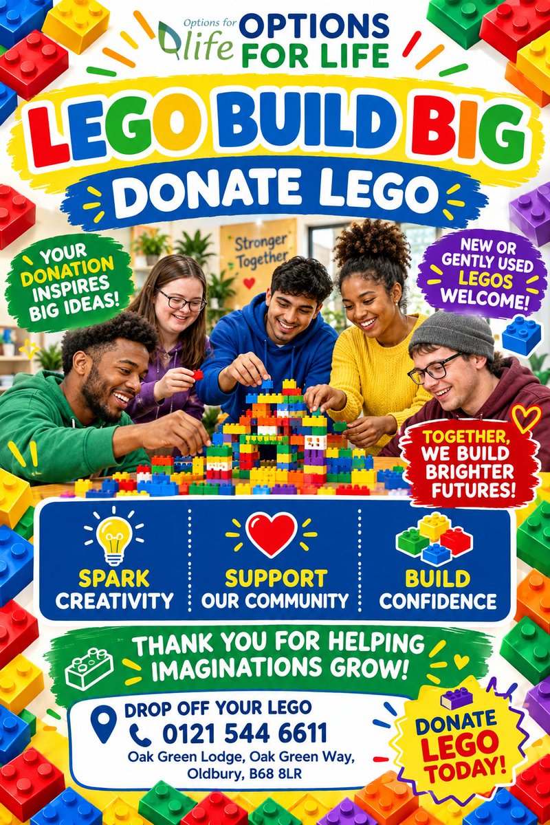 OptionsforLife2's tweet photo. #Lego #Donations https://t.co/3W3NLftBoo