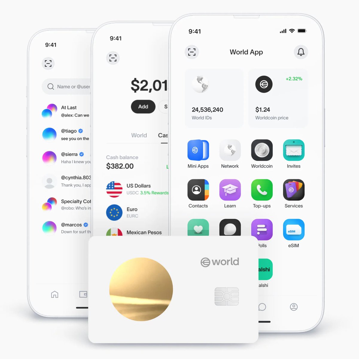 coinbureau's tweet photo. 🚨LATEST: Sam Altman-backed World launches World Money, a stablecoin-powered financial super app across 150+ countries.

The self-custodial app lets users hold, send, trade, earn and spend digital assets in one place, with integrations including Stripe, Morpho and Kalshi. https://t.co/PXbF4oKuHY