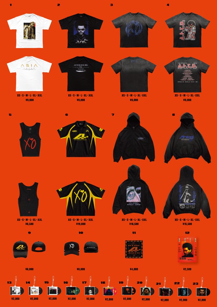 TheWeekndOnl's tweet photo. Merchandise for The Weeknd’s Tokyo shows: https://t.co/qPlpK09UbE