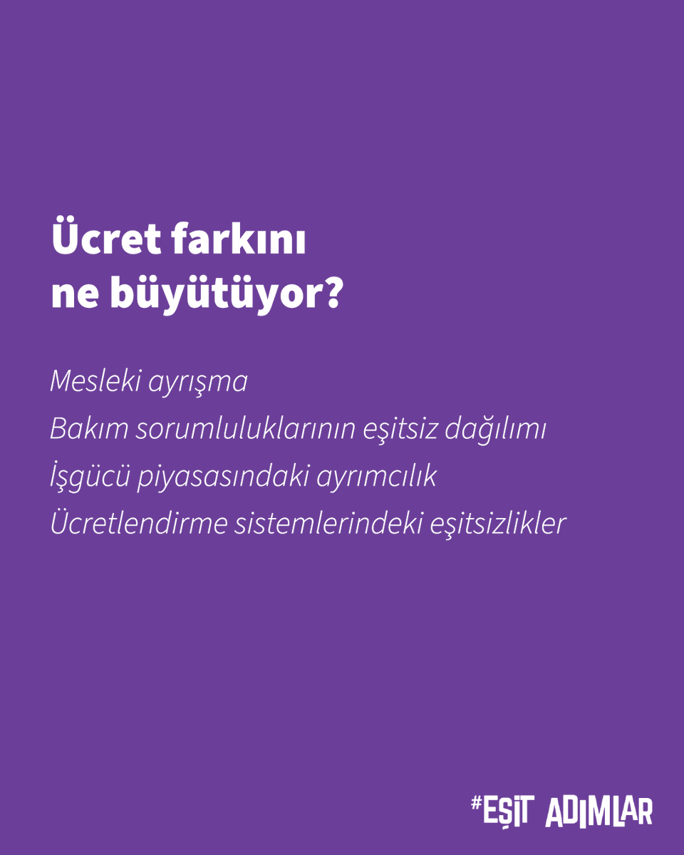 esitadimlar's tweet photo. Eşit ücret, çalışma hayatında eşitliğin temel koşullarından biri.

18 Eylül Uluslararası Eşit Ücret Günü’nde daha adil ve şeffaf ücret politikalarının önemini bir kez daha hatırlıyoruz.

#EşitAdımlar #EşitÜcret https://t.co/JHjYTiYkeb