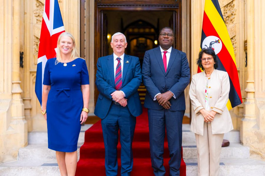 pwatchug's tweet photo. 🇺🇬 OBOTH TURNS TO WESTMINSTER FOR LESSONS IN REFORMING PARLIAMENT

Meeting Sir Lindsay Hoyle in London, Speaker Jacob Marksons Oboth said he wants UK parliamentary experience to help “reset, revive, and rejuvenate the management and affairs of the Parliament of Uganda.”

Hoyle pledged UK parliamentary support and closer Commonwealth cooperation.

Courtesy Photo