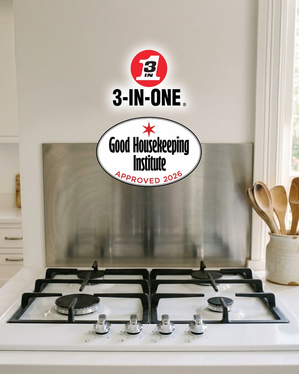 3InOneUK's tweet photo. It’s what, Good Housekeeping approved? 

3-IN-ONE is confirmed, (officially) to be reliable, effective and deliver on its promises!

Go on, try it on:
1. Hinges to lubricate them and keep them quiet
2. Tools to protect them against rust
3. Stainless steel surfaces to clean and make them shine

That’s maintenance made easy.