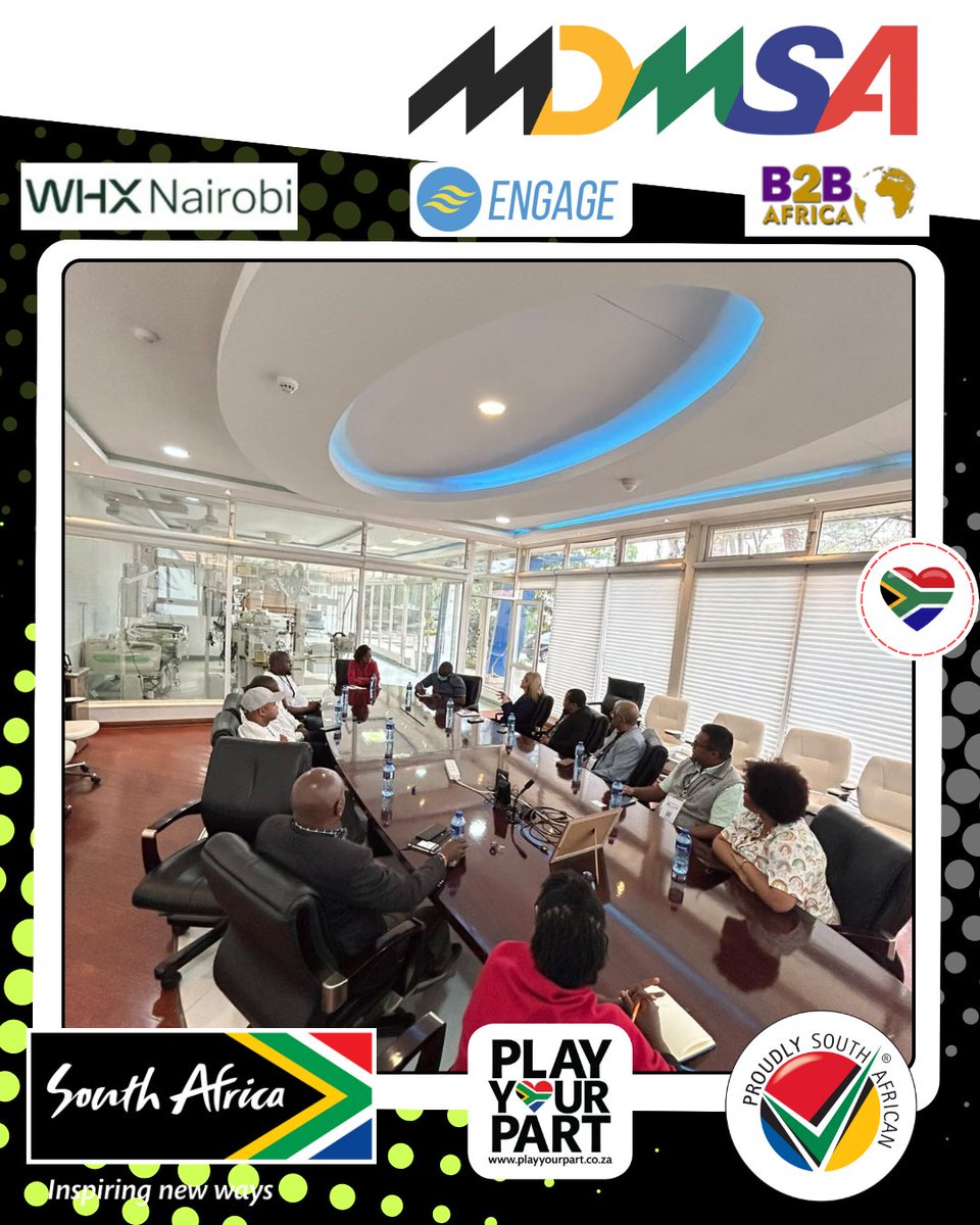 theashrafismail's tweet photo. Boardroom hustle in Kenya! 🇿🇦🇰🇪

SA medtech manufacturers deep in B2B talks at Megascope Healthcare w/ Engage Trade Africa &amp; B2B Africa!   

No sitting around,driving real intra-African trade as it happens!

 Time to go to work, SA! 

#MDMSA  #PlayYourPart #ProudlySouthAfrican https://t.co/Po1rJgNXWG