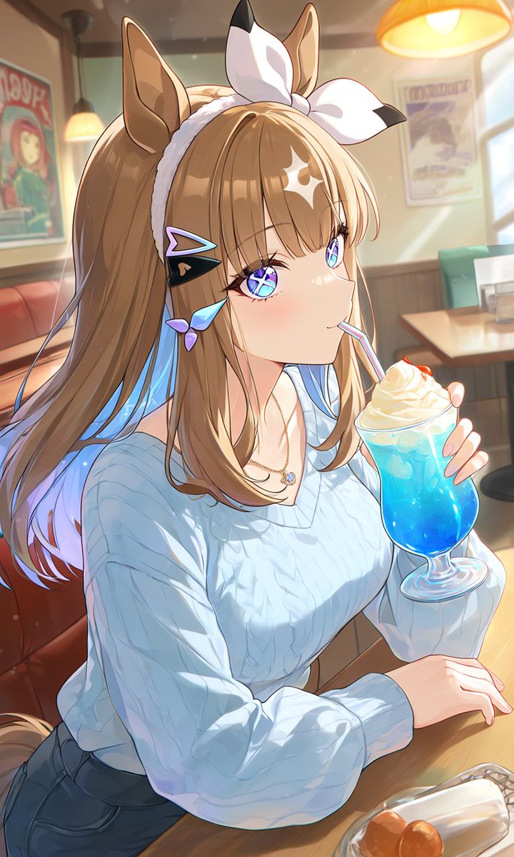 PerciA_kk87's tweet photo. ドリンクを飲むアイちゃん
#アーモンドアイ https://t.co/hdAqf6wnAt