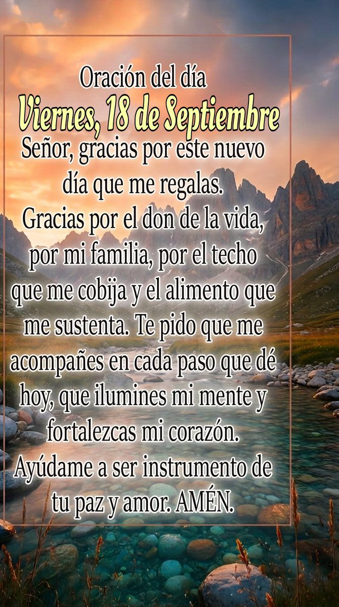 CafayateH's tweet photo. Inicio mi día con está oración 🙏🏼🌞💖 #viernes #buendia #friday https://t.co/VQO88B4S7j