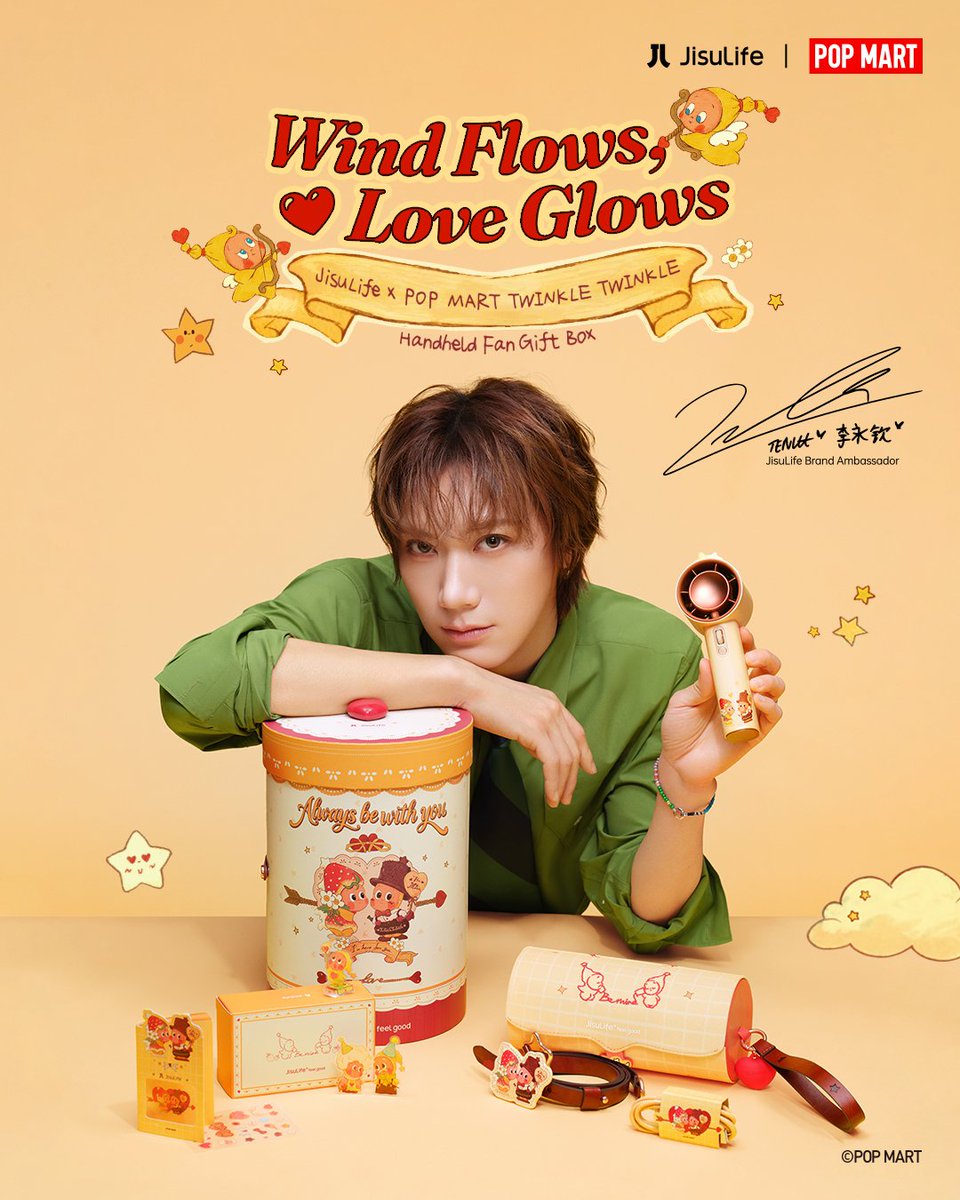 JisuLifeGlobal's tweet photo. A new chapter begins with JisuLife and POP MART @POPMARTGlobal . 🌟

Welcome TEN @TEN_offcl as JisuLife’s Brand Ambassador. ✨

This season, we’re bringing JisuLife × POP MART TWINKLE TWINKLE Handheld Fan Gift Box to life —
a special collaboration where imagination meets refreshing comfort. 💫

Product Launch Date: September 30 at 8:00 AM (PDT)

💛Stay tuned for more updates!

#JisuLife #WindFlowsLoveGlows #POPMART #TWINKLETWINKLE #JisuLifexTEN