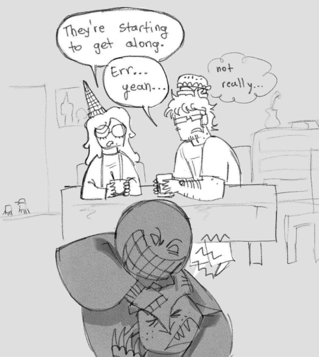 magicd0t's tweet photo. Onesided #creamburger from my AU XD https://t.co/g6vtARDURk