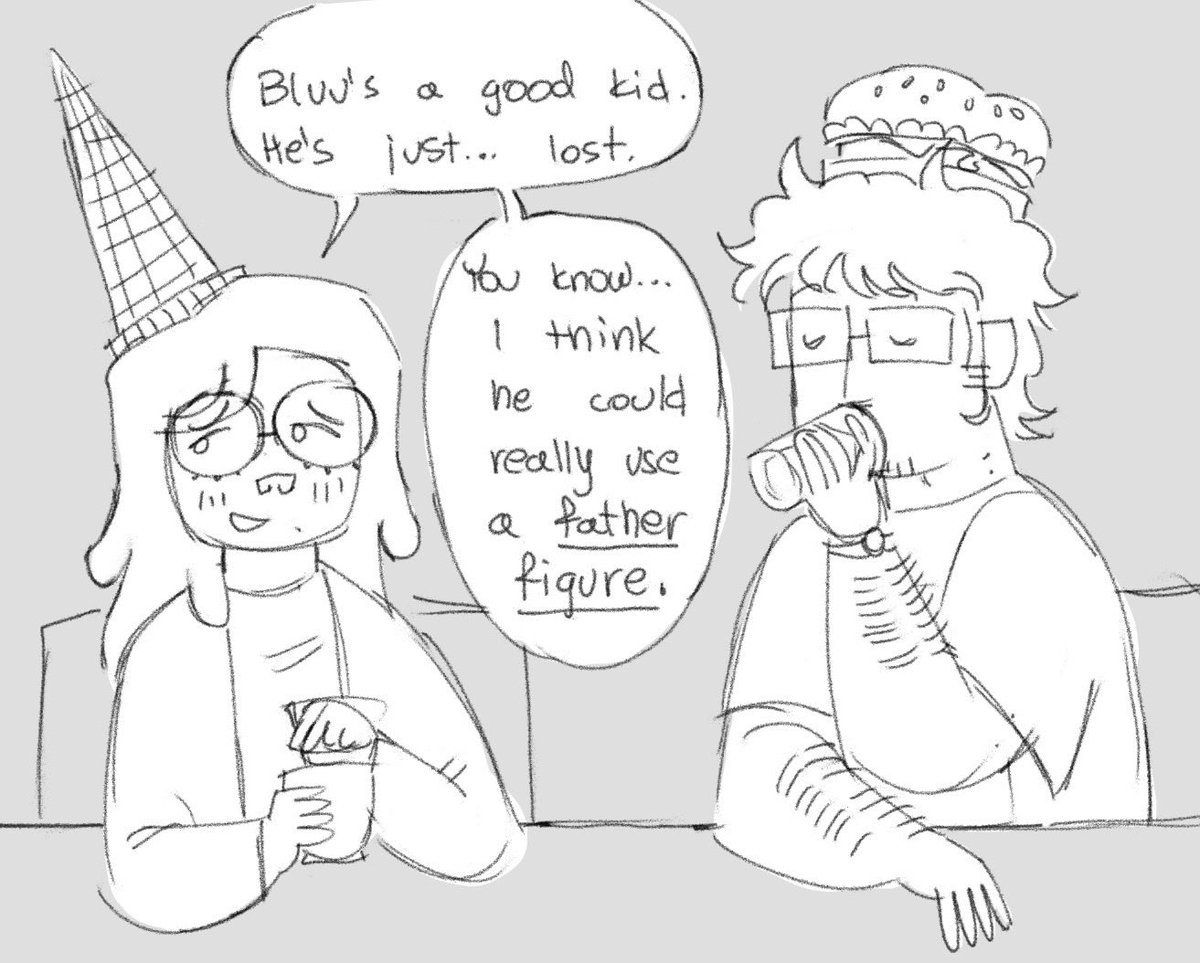 magicd0t's tweet photo. Onesided #creamburger from my AU XD https://t.co/g6vtARDURk