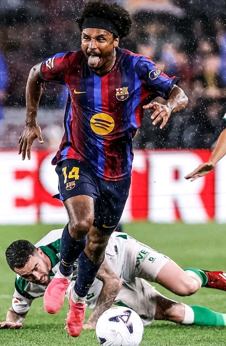 AttaBoyFootball's tweet photo. Adeyemi is absolutely LOVING life at Barcelona. 🔥

He completed a dribble against Racing Santander and started CELEBRATING before the move was even over. 😅

That joy &amp; confidence is DIFFERENT. https://t.co/JYfjsvBXIK