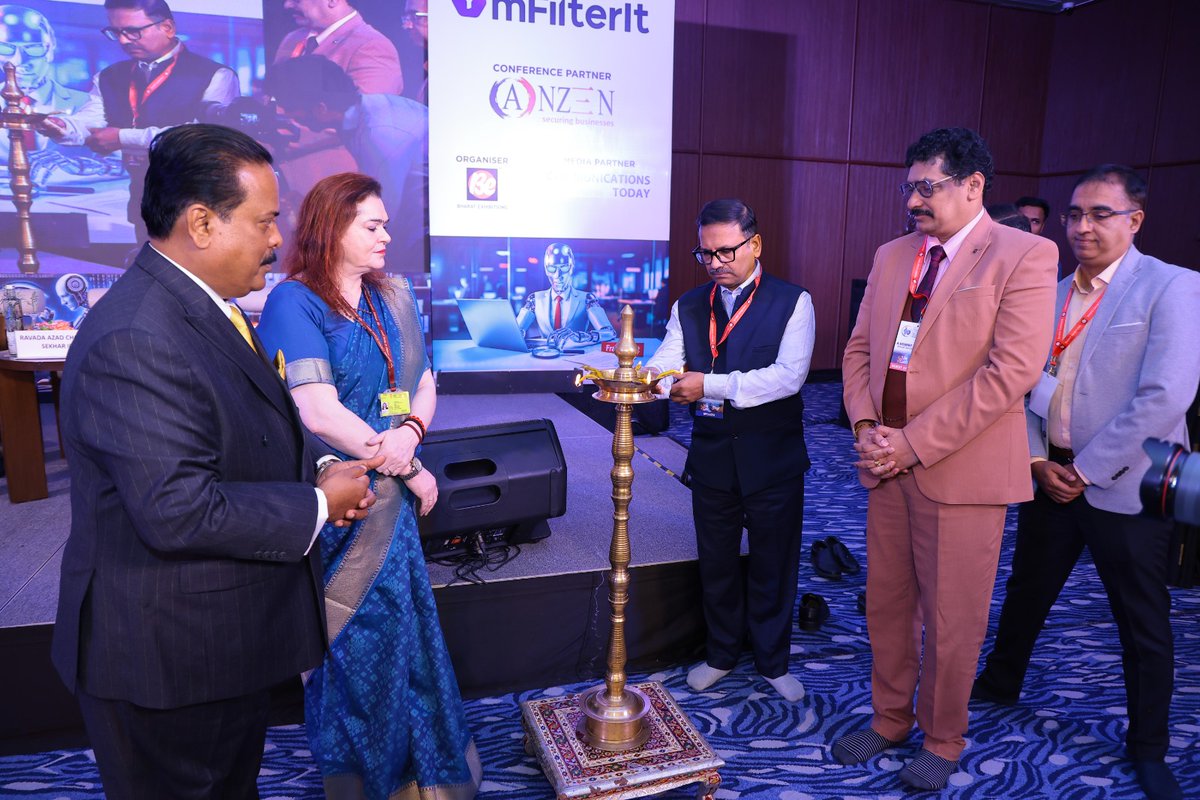be_exhibitions's tweet photo. ๐ช Tradition meets technology.
The Bharat Digital Fraud Prevention Summit 2026 began with an inspiring lamp-lighting ceremony, symbolizing our collective commitment to a safer digital ecosystem.
#DigitalBharat #CyberSecurity #BDFPS2026 #FraudFreeIndia https://t.co/d4zslIAdAn