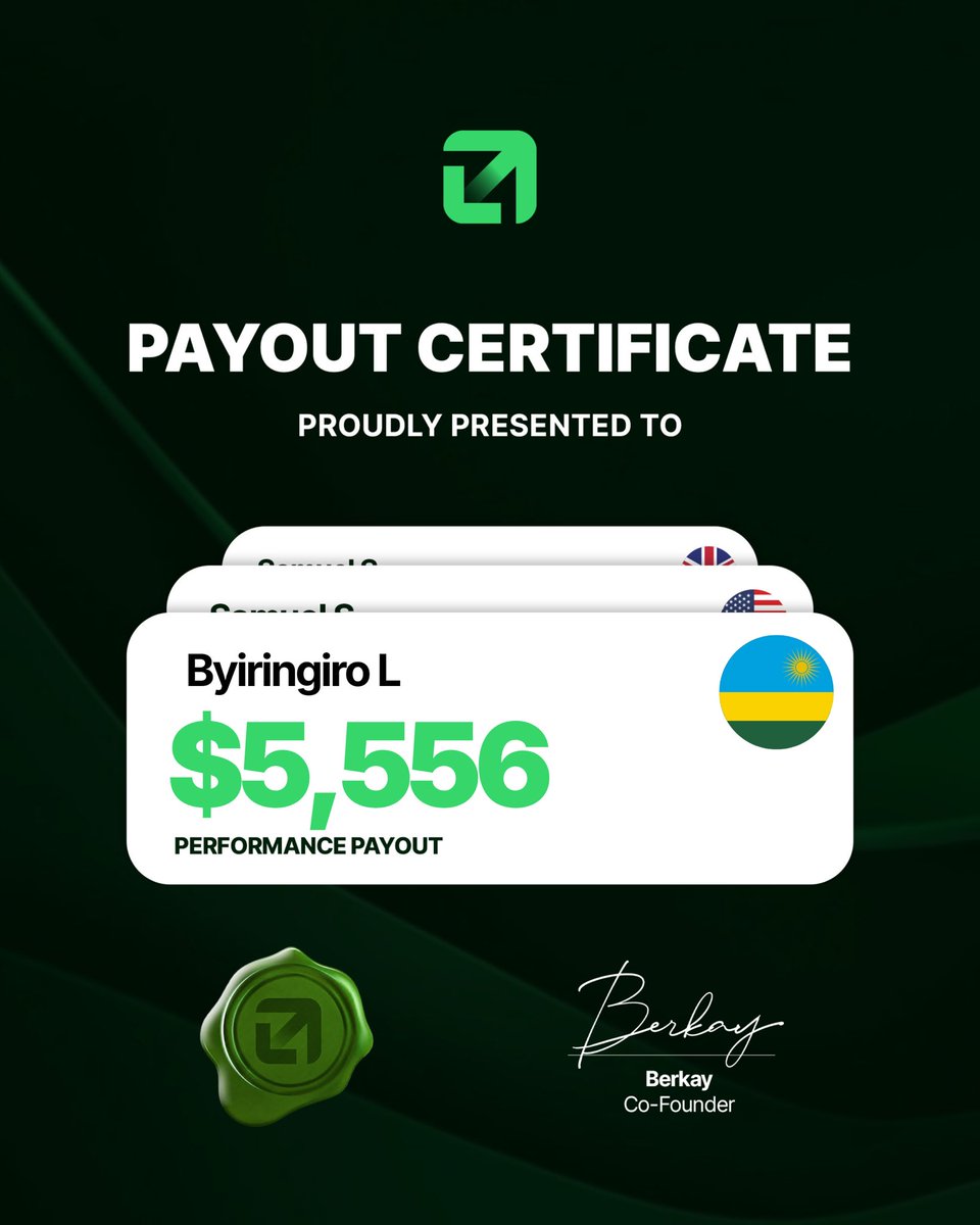 EquityEdgeUK's tweet photo. $5,556 PAID OUT TO BYIRINGIRO L. 🇷🇼 💸

A result built through patience, discipline and staying committed to the process.

Congratulations to Byiringiro L. from Rwanda on securing a $5,556 payout with Equity Edge. 👏

Every payout tells a different story, but the goal stays the same: build your edge and execute with confidence. 📈

Well earned, Byiringiro. Keep pushing forward. 🚀

👇 What would a payout like this represent to you?
