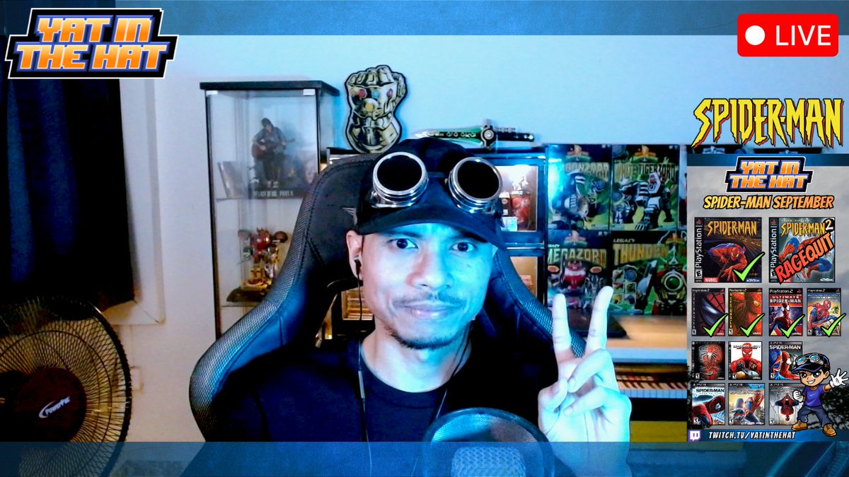 YatintheHat's tweet photo. 🔵We're checking out Spider-Man 3 on the PS3 now. Heard this game is a mixed bag. Let's see. Happy Friday yall. 

🧢 https://t.co/ka1IqVklsd 

#twitch #Streamer #spiderman #retro #playstation https://t.co/3TZ9CP2iHU
