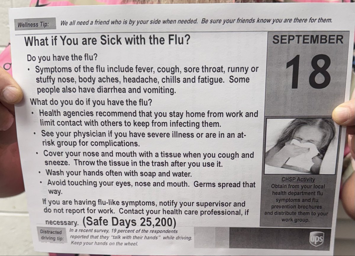 okc_preload's tweet photo. Goooooood Friday #OKC #Preload James has #PCM over the Flu &amp; Yard Control Sniffle season is upon us  best way to avoid is by eating healthy, sleeping &amp; washing your hands
‼️📵‼️Do not use your phones in the yard Please be aware of your surrounding The phone can wait #UPS https://t.co/rpJmm8JD07