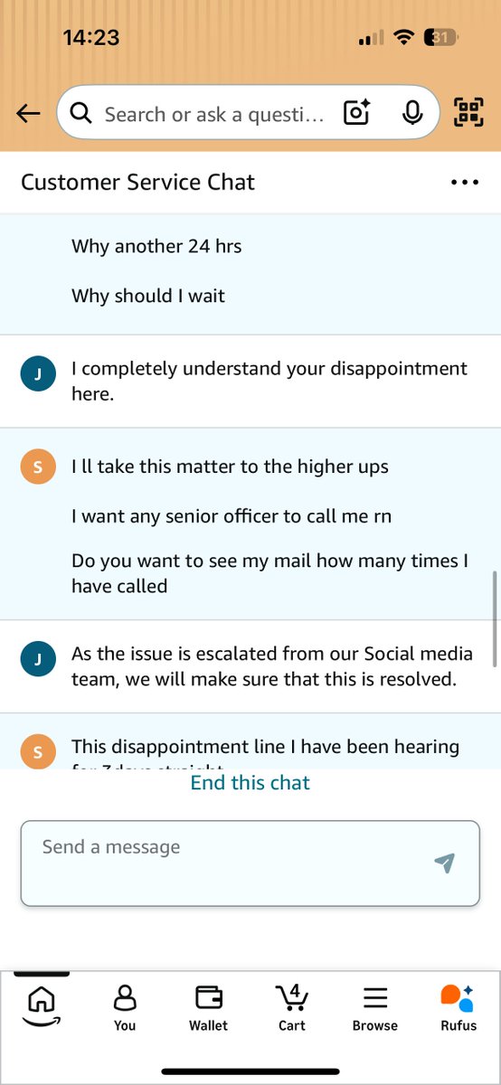 mr_suvv's tweet photo. There support team is asking for another 24hrs . I have been complaining for 3days straight now they will take another 24hrs and do nothing. I have cancelled my flight 2 times bcz of this .
#amazonscam #scam #trending
@amazonIN @amazon @jagograhakjago https://t.co/myYZsvKI0Y