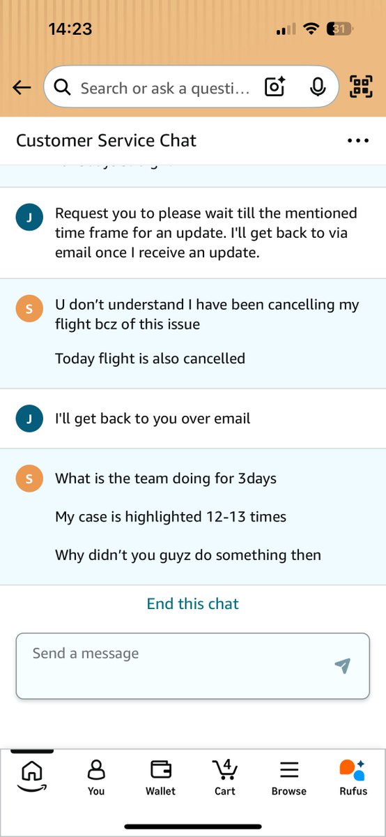 mr_suvv's tweet photo. There support team is asking for another 24hrs . I have been complaining for 3days straight now they will take another 24hrs and do nothing. I have cancelled my flight 2 times bcz of this .
#amazonscam #scam #trending
@amazonIN @amazon @jagograhakjago https://t.co/myYZsvKI0Y