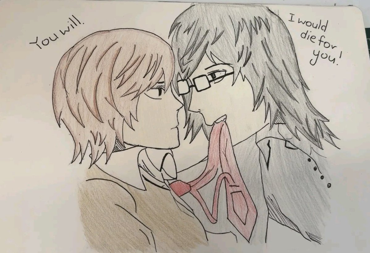 LenkinaP's tweet photo. my friend made me some Mikalight fanart to cheer me up. I love her 

#mikalight #lightmika #mikamiteru #terumikami #yagamilight #lightyagami #deathnote #dntwt https://t.co/d4bPZF9856
