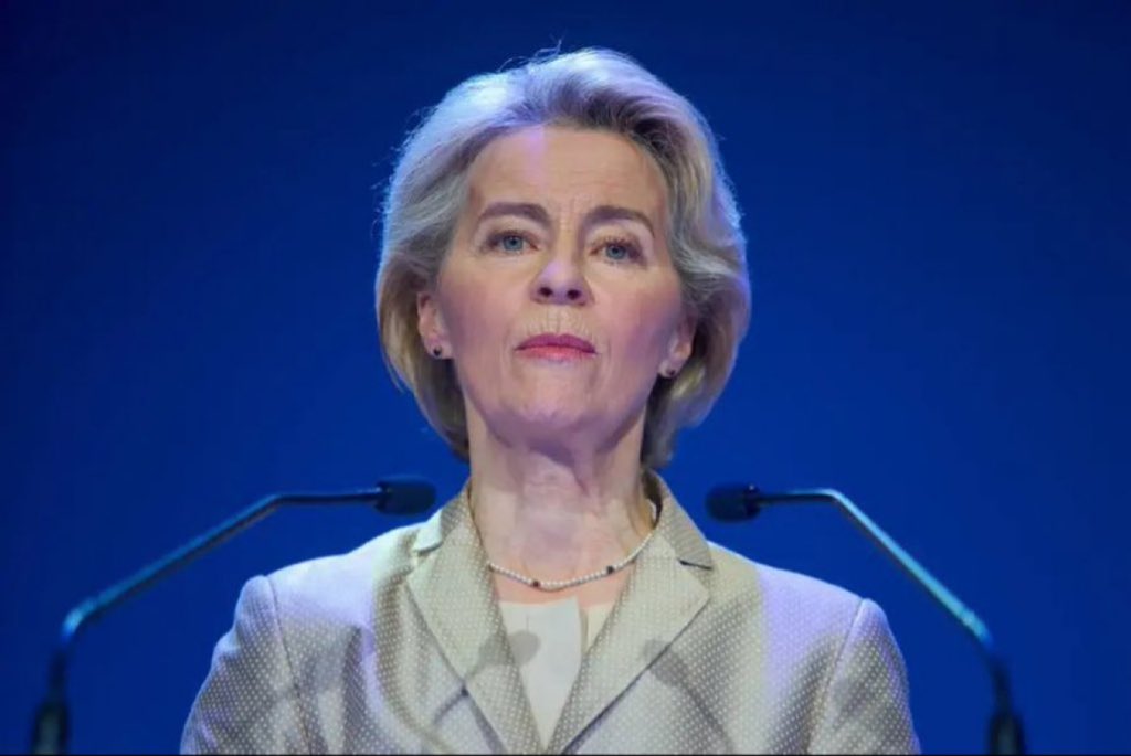 Trump_Jr_GC1's tweet photo. 🇪🇺⚡️🇫🇷 | Over the past 24 hours, tens of thousands of patriots on social media have shared posts claiming that Ursula von der Leyen has destroyed Europe !! 

🟥💬Do you agree with them? https://t.co/BLuQj6yEH3