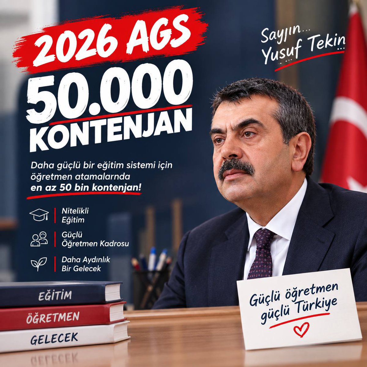 betulogretmn's tweet photo. @Yusuf__Tekin BÜTÇE PLANLAMALARINDA VE TASARRUF TEDBİRLERİNDE EĞİTİMİN İLK SIRAYA KURBAN EDİLMESİ KABUL EDİLEMEZ. Son yıllarda giderek azalan atama sayıları mağduriyeti büyüttü. Bu mağduriyeti giderecek adım: 50.000 ÖĞRETMEN ATAMASI https://t.co/sxWTTXg4vf