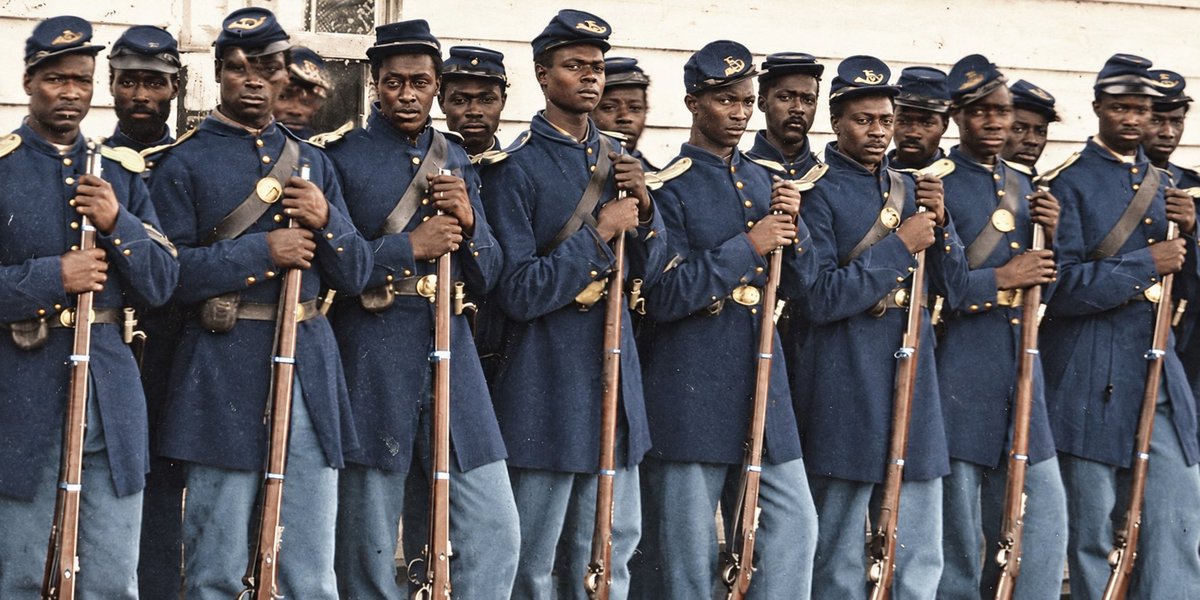 46Unava's tweet photo. The only people specifically fighting to end slavery were the formerly enslaved Black troops who joined the a Union Army in 63. White troops said they were only fighting to keep the Union together. Thats why the Union had to deal with deserters after the Emancipation Proclamation https://t.co/2a3vHUPmKu