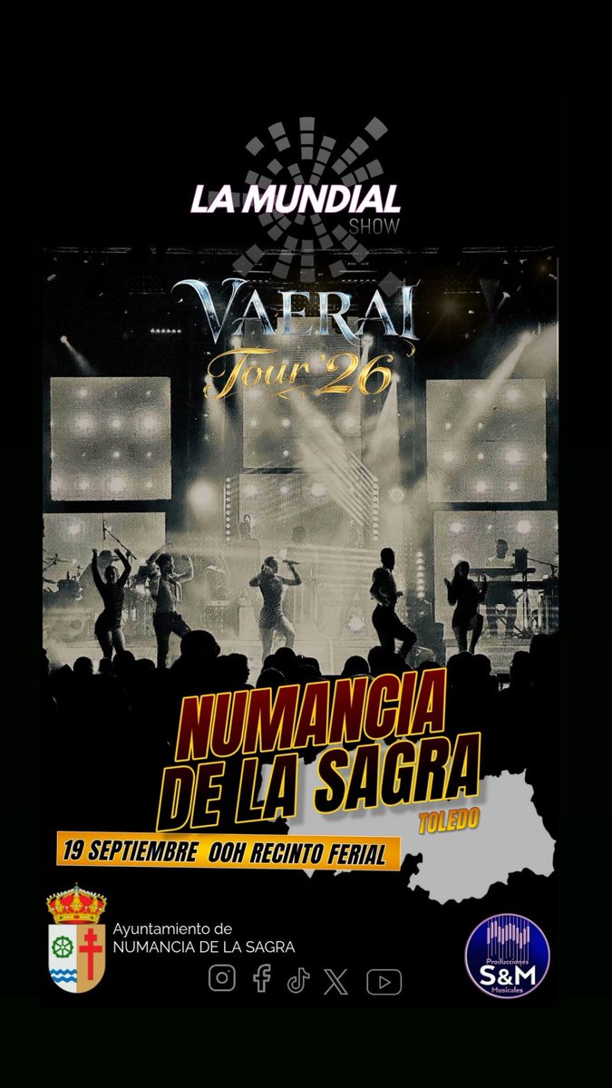 LaMundialShow's tweet photo. 𝕃𝔸 𝕄𝕌ℕ𝔻𝕀𝔸𝕃 𝕊ℍ𝕆𝕎🔥

✨VⱭҼRⱭӀ ƬƠƲR’26💫

“ⲥⳙⲁⲛ𝖽ⲟ ⲥⲁⳕⳋⲁ ⳑⲁ ⲛⲟⲥⲏⲉ... ⳑⲟ ⲉⲛⲧⲉⲛ𝖽ⲉⲅⲁ́⳽”

@ayto.numanciadelasagra @sym_producciones_ 

#lamundialshow #musical
#lamundialshow musical lamundialorquestashow música vaeraitour26 https://t.co/I5QThMmEu5