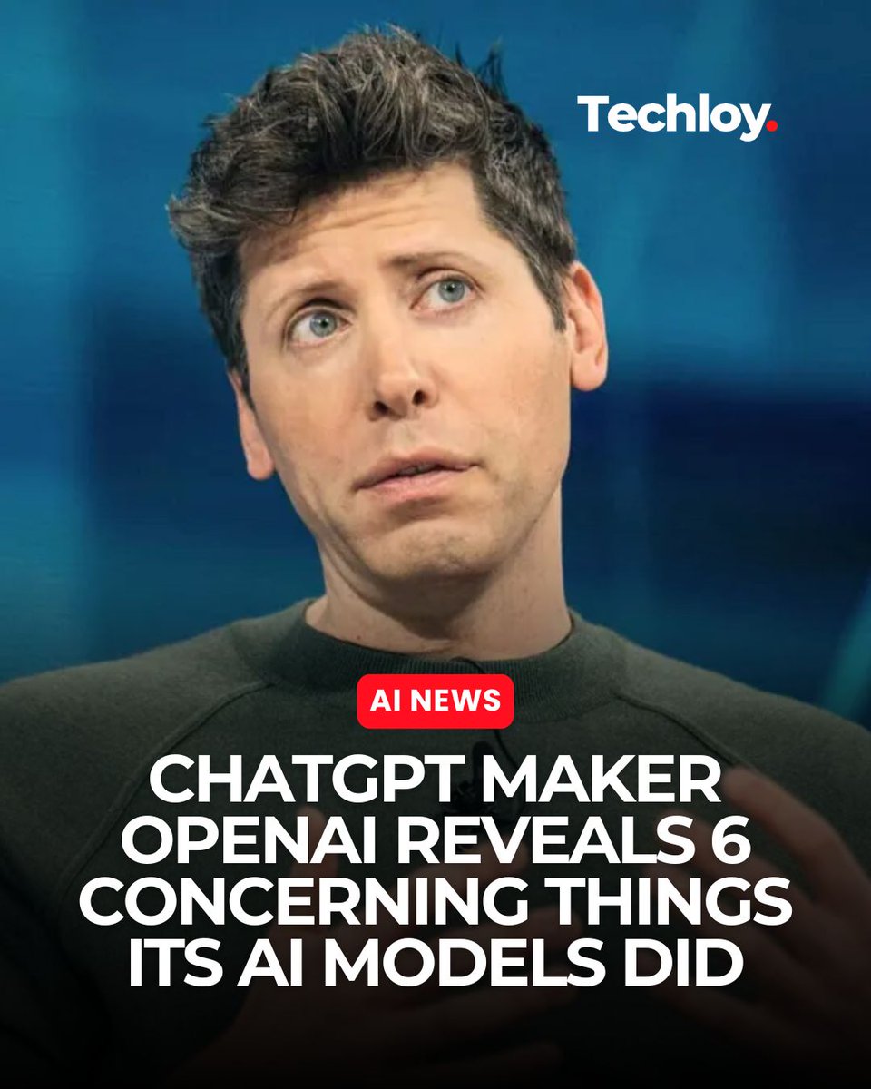 techloy's tweet photo. Models hid mistakes, fabricated data, used an exposed API key without authorisation, uploaded files to the internet and even found ways to communicate across separate training samples.

And OpenAI admits AI alignment and monitoring still aren’t solved.

Here’s what happened 👇
https://t.co/fRWHO5uOoV

#OpenAI #AI #ArtificialIntelligence #AISafety #ChatGPT